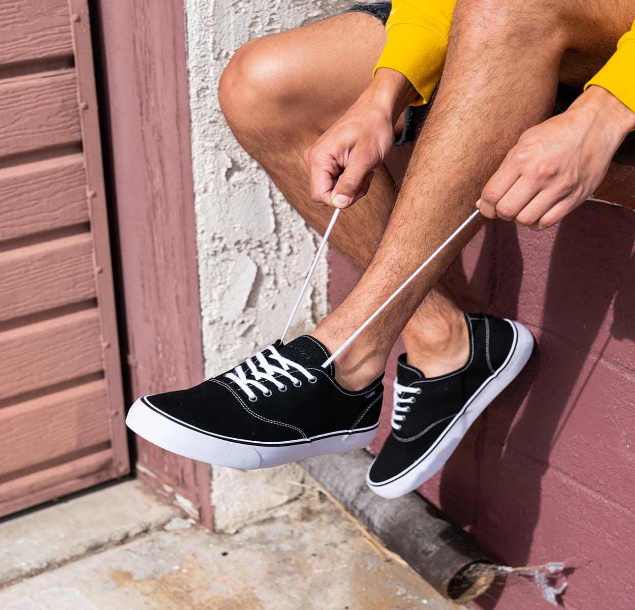 Mens Lear Sneaker Black White