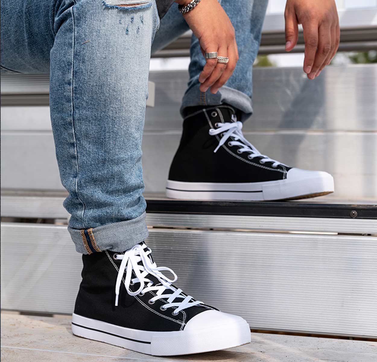 Mens Stagger Hi Black