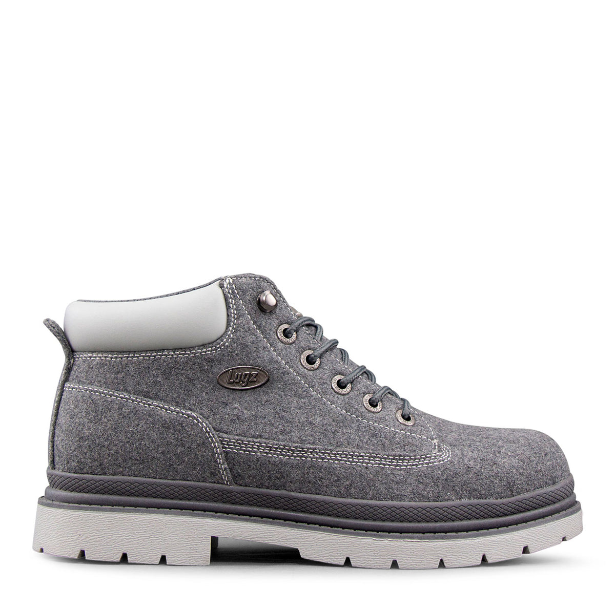Lugz Drifter Peacoat. Men’s size 9 Gray Felt Lace-Up Ankle Boot. (Floor sample) Men main image 2